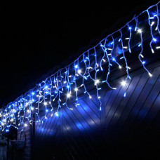 Морозостойкая гирлянда "Бахрома" 208 синих и белых светодиодов