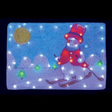 Световое панно "Снеговик на лыжах" со светодиодами PKQE08DD004