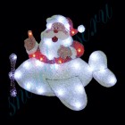 Световое панно "Санта-Клаус на самолете" со светодиодами PKQE08SW35/1