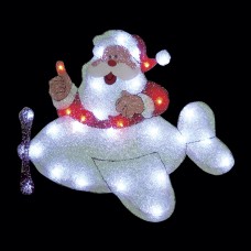 Световое панно "Санта-Клаус на самолете" со светодиодами PKQE08SW35/1