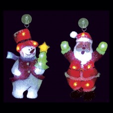Световое панно "Снеговик и Санта-Клаус" со светодиодами PKQE08SWS21/31/1