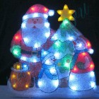 Световое панно "Санта, снеговики и елка" со светодиодами PKQE13041